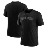 Boston Red Sox Wordmark Tri-Blend T-Shirt - Heather Black | Nike