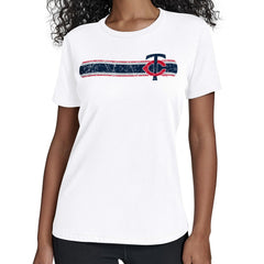 Minnesota Twins Starter Women's Team Stripe T-Shirt - White