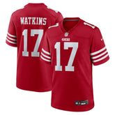 Jordan Watkins San Francisco 49ers Team Game Jersey - Scarlet | Nike cheap