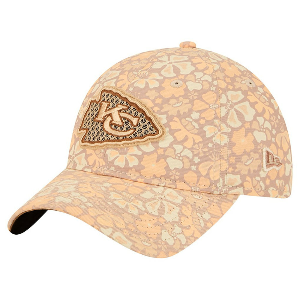 Kansas City Chiefs New Era Women's Floral 9TWENTY Adjustable Hat - Tan online
