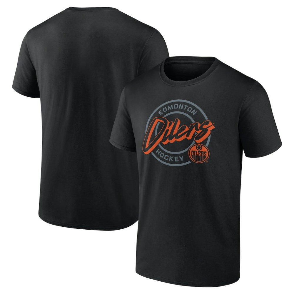 Edmonton Oilers Colorblock Puck T-Shirt Black