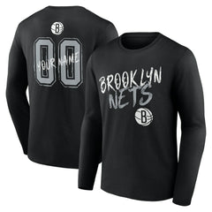Brooklyn Nets Hustle Custom Long Sleeve T-Shirt - Black online