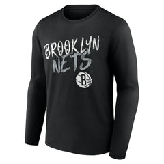 Brooklyn Nets Hustle Custom Long Sleeve T-Shirt - Black online