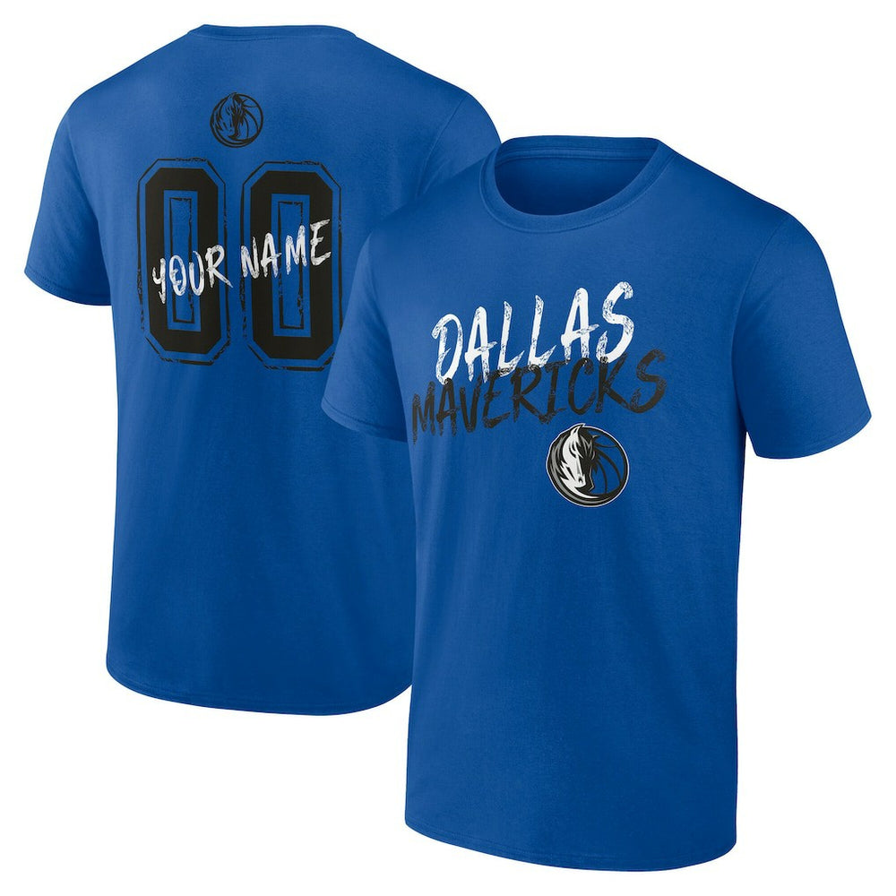 Dallas Mavericks Hustle Custom T-Shirt sale - Blue sale