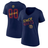Denver Nuggets Women's Hustle Custom V-Neck T-Shirt sale - Navy cheap