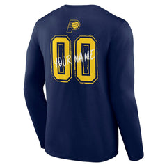 Indiana Pacers Hustle Custom Long Sleeve T-Shirt - Navy discount