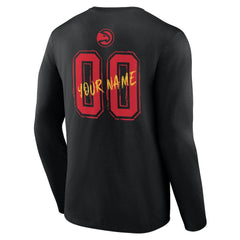 Atlanta Hawks Hustle Custom Long Sleeve T-Shirt - Black shop