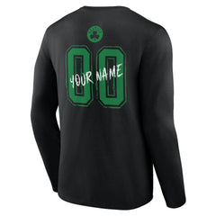 Boston Celtics Hustle Custom Long Sleeve T-Shirt - Black cheap
