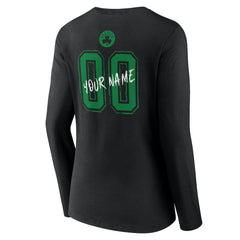 Boston Celtics Women's Hustle Custom Long Sleeve V-Neck T-Shirt - Black outlet