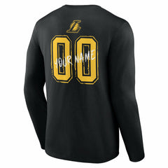 Los Angeles Lakers Hustle Custom Long Sleeve T-Shirt - Black cheap