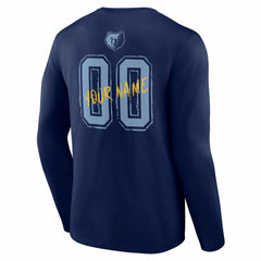 Memphis Grizzlies Hustle Custom Long Sleeve T-Shirt - Navy discount