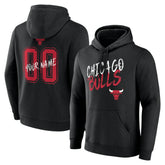 Chicago Bulls Hustle Custom Pullover Hoodie - Black on sale