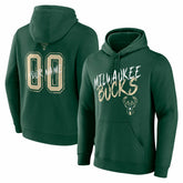 Milwaukee Bucks Hustle Custom Pullover Hoodie - Hunter Green for sale
