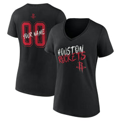 Houston Rockets Women's Hustle Custom V-Neck T-Shirt sale - Black sale