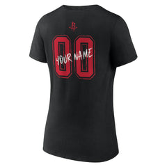 Houston Rockets Women's Hustle Custom V-Neck T-Shirt sale - Black sale