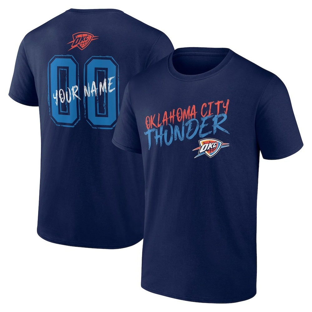 Oklahoma City Thunder Hustle Custom T-Shirt - Navy discount