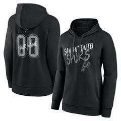 San Antonio Spurs Women's Hustle Custom Pullover Hoodie - Black sale