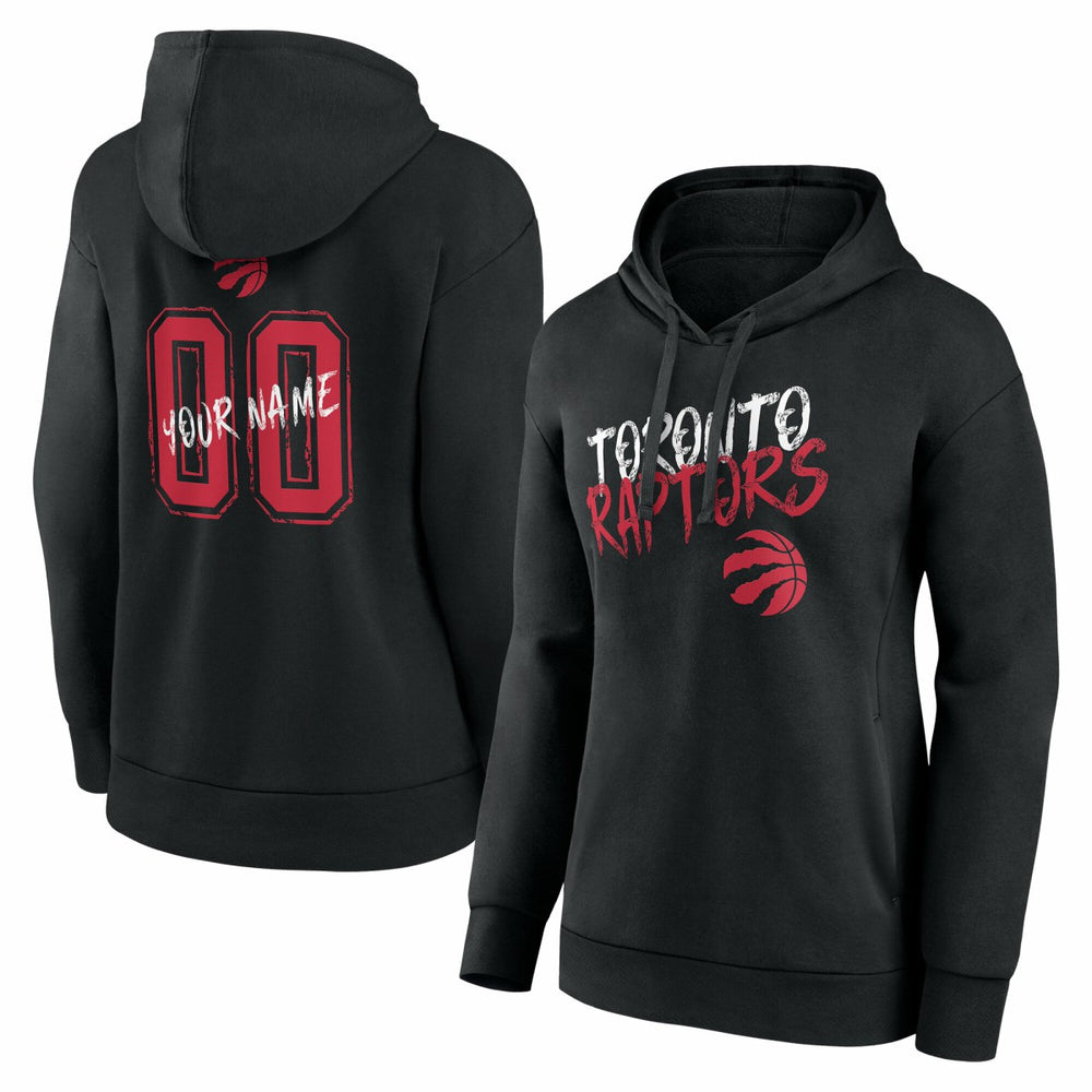 Toronto Raptors Women's Hustle Custom Pullover Hoodie - Black sale