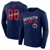 Washington Wizards Hustle Custom Long Sleeve T-Shirt - Navy discount