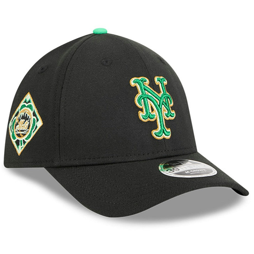 New York Mets 2026 St. Patrick's Day 39THIRTY Flex Hat - Black | New Era
