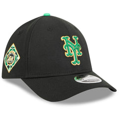 New York Mets 2026 St. Patrick's Day 39THIRTY Flex Hat - Black | New Era