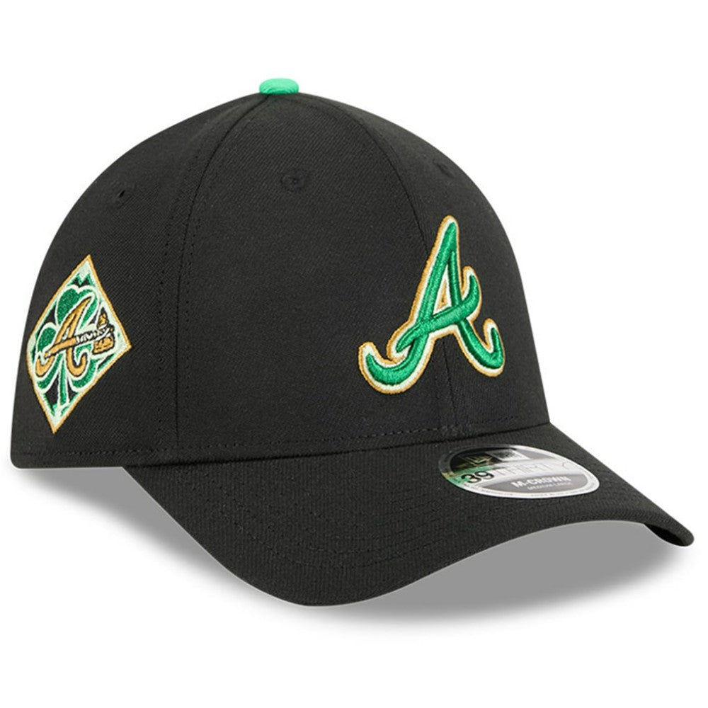 Atlanta Braves 2026 St. Patrick's Day 39THIRTY Flex Hat - Black | New Era