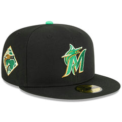Miami Marlins 2026 St. Patrick's Day 59FIFTY Fitted Hat - Black | New Era