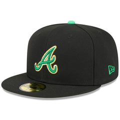 Atlanta Braves 2026 St. Patrick's Day 59FIFTY Fitted Hat - Black | New Era