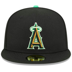 Los Angeles Angels 2026 St. Patrick's Day 59FIFTY Fitted Hat - Black | New Era