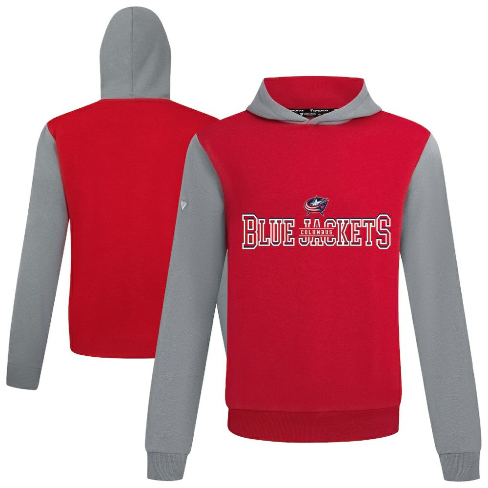 Columbus Blue Jackets Levelwear Ultimate Journey Pullover Hoodie Red/Gray
