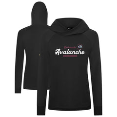 Colorado Avalanche Levelwear Women's Slender Monument Raglan Pullover Hoodie Black