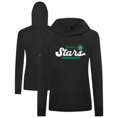 Dallas Stars Levelwear Women's Slender Monument Raglan Pullover Hoodie Black