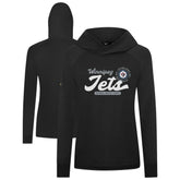 Winnipeg Jets Levelwear Women's Slender Monument Raglan Pullover Hoodie Black