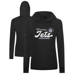Winnipeg Jets Levelwear Women's Slender Monument Raglan Pullover Hoodie Black
