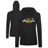 Buffalo Sabres Levelwear Women's Slender Monument Raglan Pullover Hoodie Black