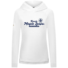 Toronto Maple Leafs Levelwear Women's Slender Monument Raglan Pullover Hoodie White