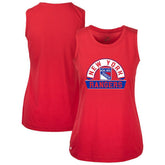 New York Rangers Levelwear Women's Macy Banner Arch Tank Top Red