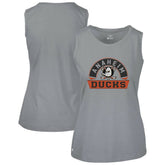 Anaheim Ducks Levelwear Women's Macy Banner Arch Tank Top Gray