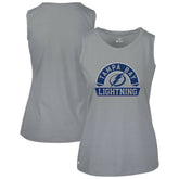 Tampa Bay Lightning Levelwear Women's Macy Banner Arch Tank Top Gray