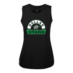 Dallas Stars Levelwear Women's Macy Banner Arch Tank Top Black