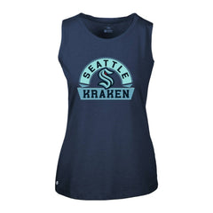 Seattle Kraken Levelwear Women's Macy Banner Arch Tank Top Deep Sea Blue