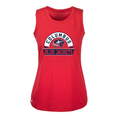 Columbus Blue Jackets Levelwear Women's Macy Banner Arch Tank Top Red