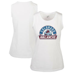 Colorado Avalanche Levelwear Women's Macy Banner Arch Tank Top White