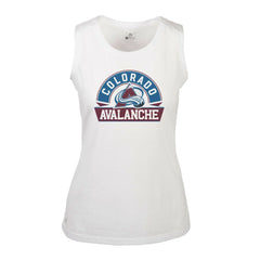 Colorado Avalanche Levelwear Women's Macy Banner Arch Tank Top White
