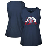 Montreal Canadiens Levelwear Women's Macy Banner Arch Tank Top Navy