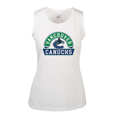 Vancouver Canucks Levelwear Women's Macy Banner Arch Tank Top White