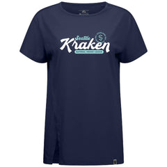 Seattle Kraken Levelwear Women's Influx Monument T-Shirt Deep Sea Blue