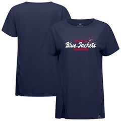 Columbus Blue Jackets Levelwear Women's Influx Monument T-Shirt Navy