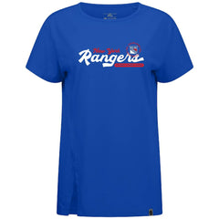 New York Rangers Levelwear Women's Influx Monument T-Shirt Royal