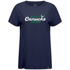 Vancouver Canucks Levelwear Women's Influx Monument T-Shirt Navy